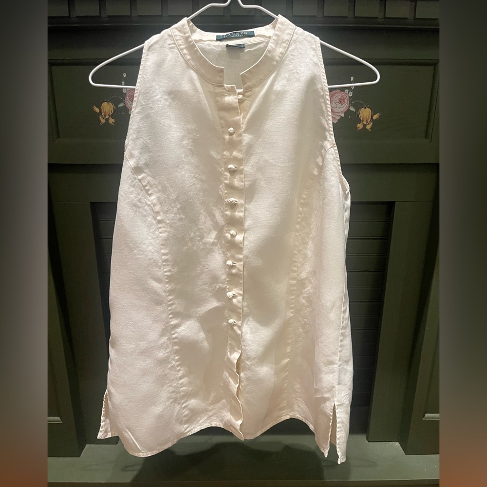 Ralph Lauren Cream Sleeveless Blouse